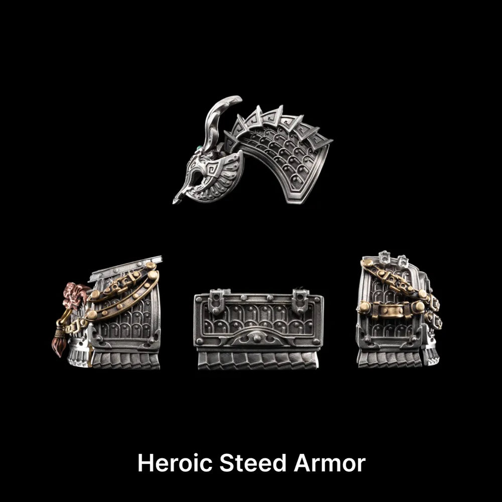 Heroic Steed in Brass, White Bronze and Copper - detail view 32
