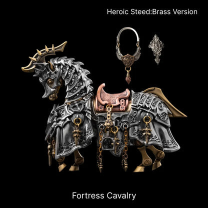 Heroic Steed in Brass, White Bronze and Copper - detail view 35
