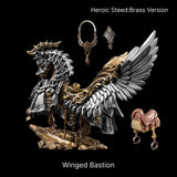 Heroic Steed in Brass, White Bronze and Copper - detail view 37