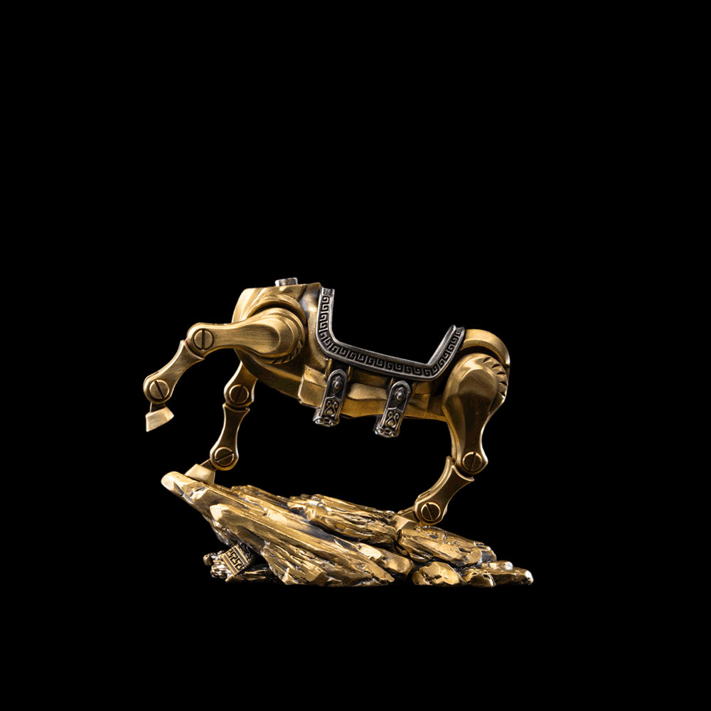 Heroic Steed in Brass, White Bronze and Copper - main view