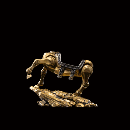 Heroic Steed in Brass, White Bronze and Copper - main view