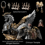 Heroic Steed Seraph Wings in White Bronze and Brass - detail view 26