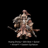 Huang Zhong - bronze copper white bronze with eastern gyr falcon