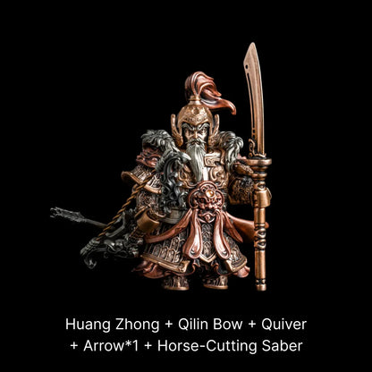 Huang Zhong - bronze copper white bronze with horse cutting saber