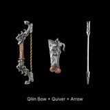 Huang Zhong - bronze white bronze qilin bow only