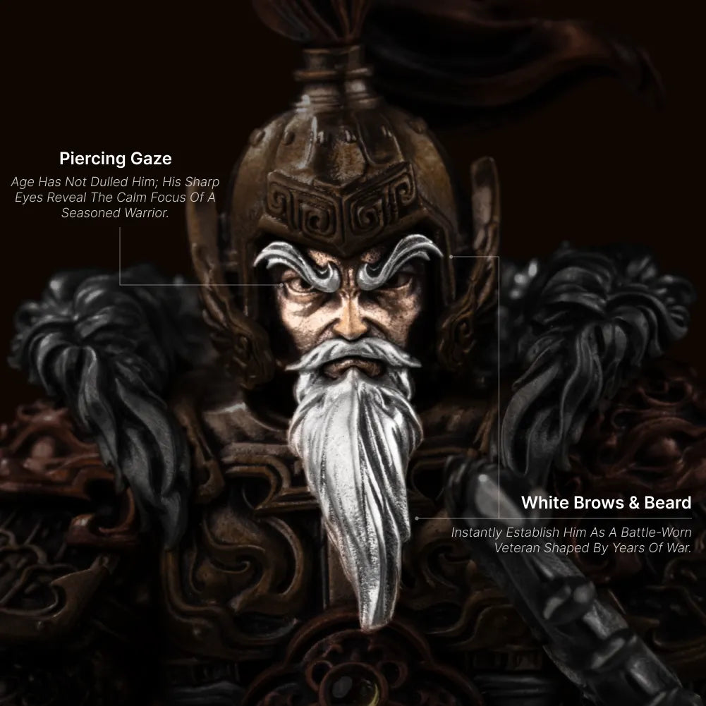 Huang Zhong - face and beard detail