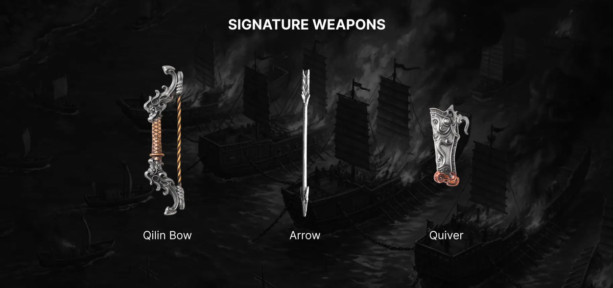 Signature weapons: Qilin bow, arrow and quiver