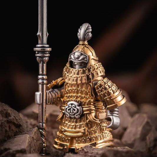 Jin Iron Soldier in 18K Gold and Oxidized Silver - main view