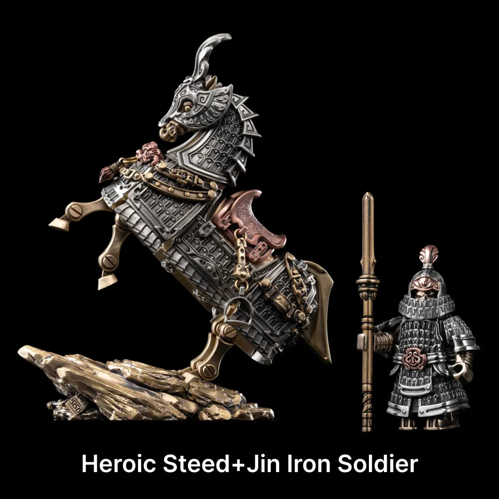 Jin Iron Soldier in White Bronze, Bronze and Copper - detail view 01