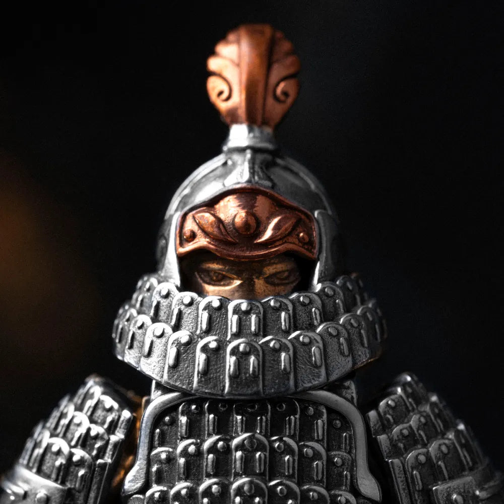 Jin Iron Soldier in White Bronze, Bronze and Copper - detail view 06