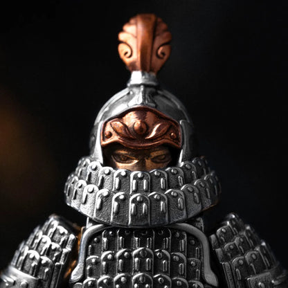 Jin Iron Soldier in White Bronze, Bronze and Copper - detail view 06