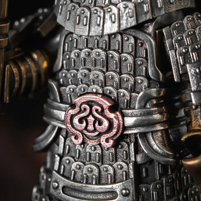 Jin Iron Soldier in White Bronze, Bronze and Copper - detail view 07