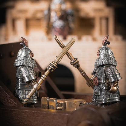 Jin Iron Soldier in White Bronze, Bronze and Copper - detail view 09