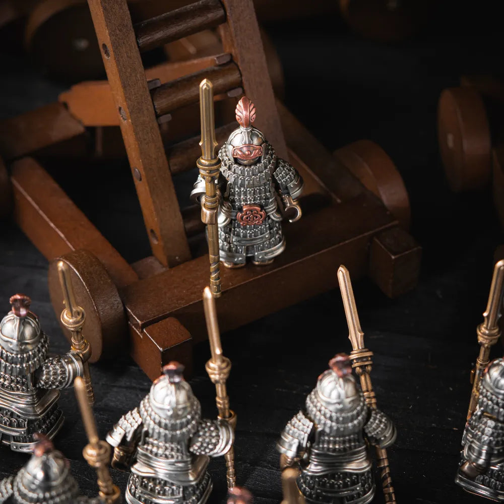 Jin Iron Soldier in White Bronze, Bronze and Copper - detail view 12