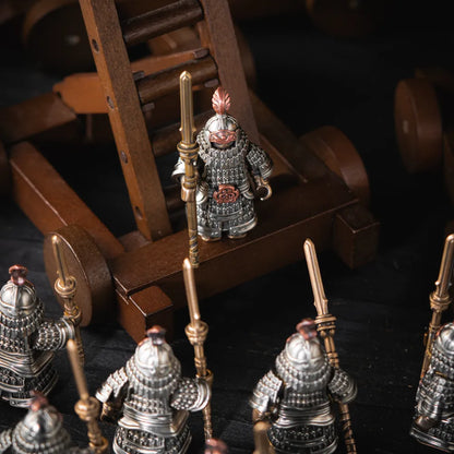 Jin Iron Soldier in White Bronze, Bronze and Copper - detail view 12