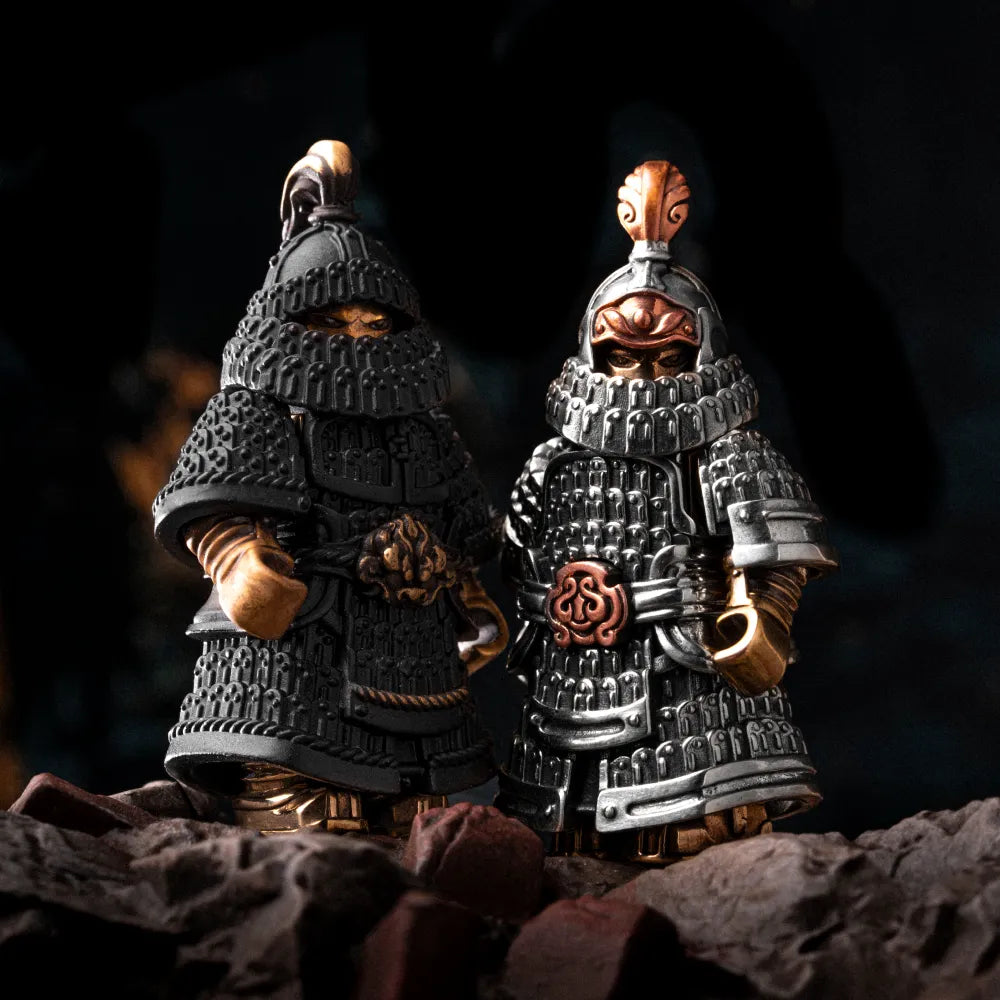 Jin Iron Soldier in White Bronze, Bronze and Copper - detail view 14