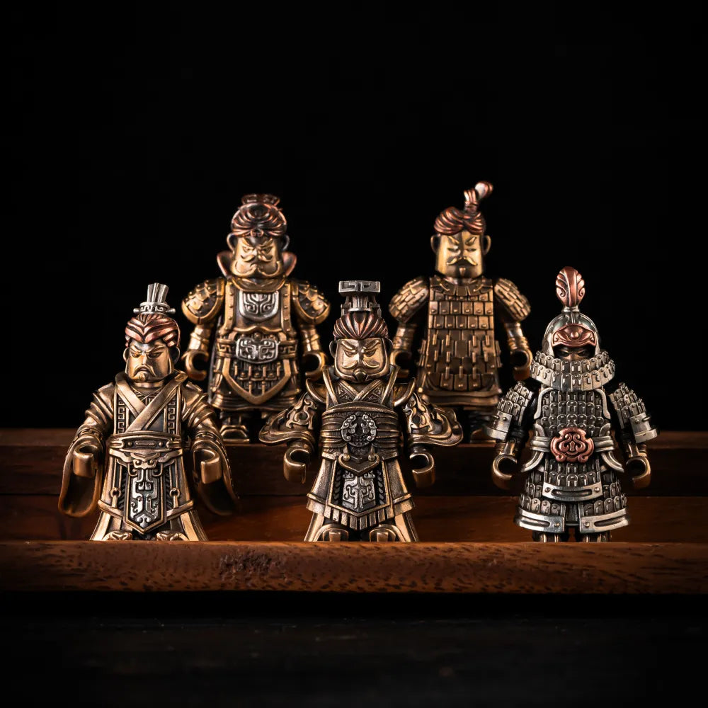 Jin Iron Soldier in White Bronze, Bronze and Copper - detail view 15