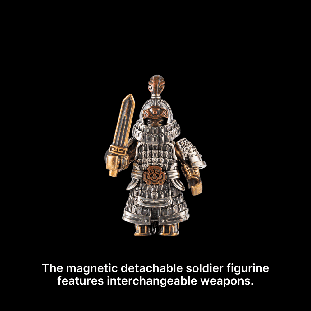 Jin Iron Soldier in White Bronze, Bronze and Copper - main view