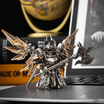 Winged Mech Justicar figure in a tabletop display
