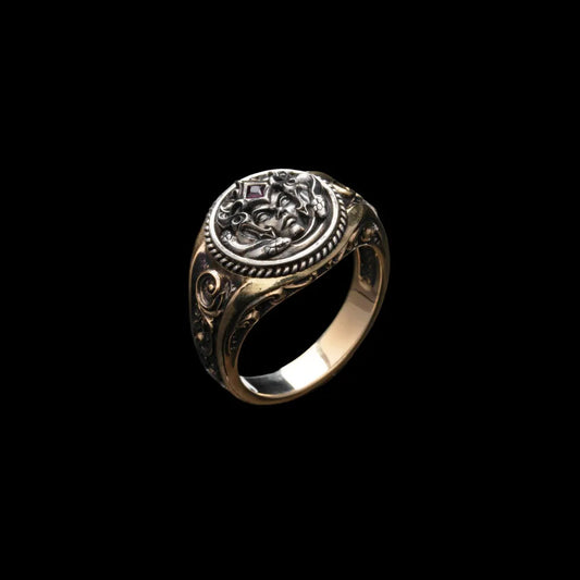 Medusa signet ring