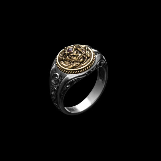 Medusa signet ring