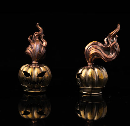 Pumpkin Head in Brass and Copper - detail view 01