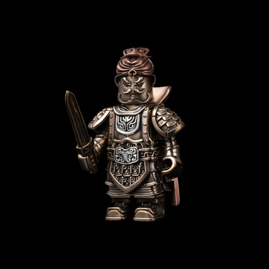 Qin General in Brass, Copper and White Bronze - detail view 01