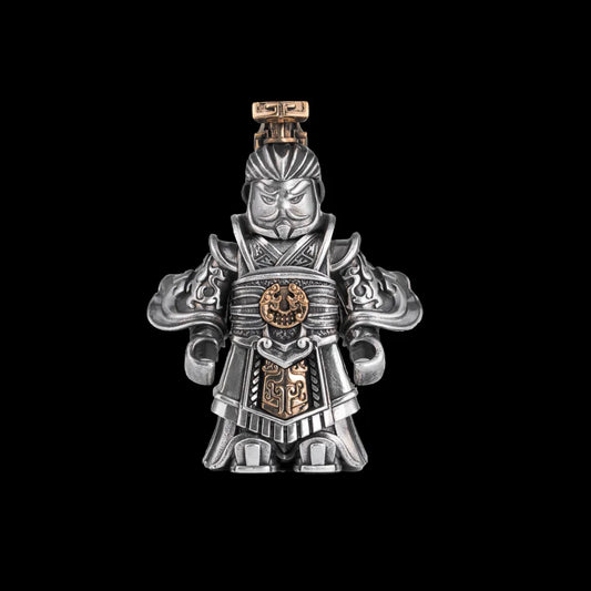 Qin Shi Huang in Oxidized Silver and 18K Gold - main view