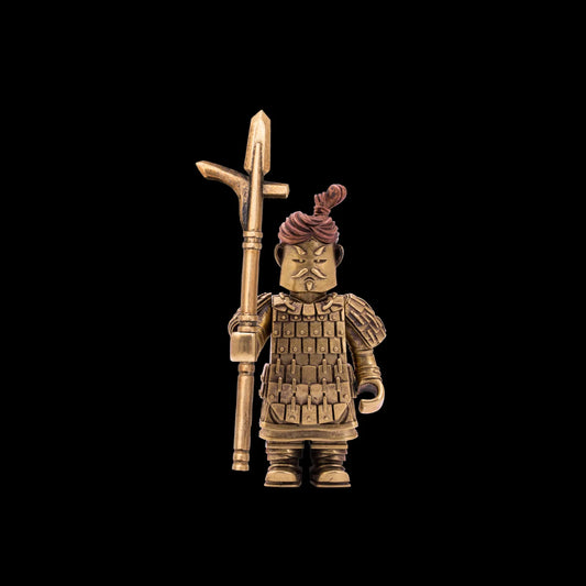 Qin Soldier in Brass and Copper - detail view 01