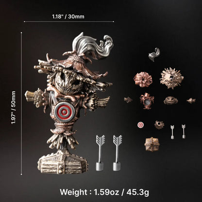 Scarecrow Training Dummy dimensions and component diagram