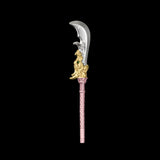 Green Dragon Crescent Blade against a black background