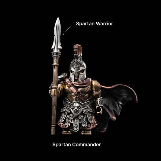 Spartan Commander in White Bronze, Brass and Copper - detail view 01