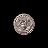 Aegis of Medusa shield against a black background