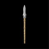 Spartan Dory spear against a black background