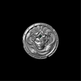 Aegis of Medusa shield against a black background