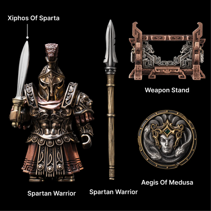 Spartan Warrior in Brass and Copper - detail view 03