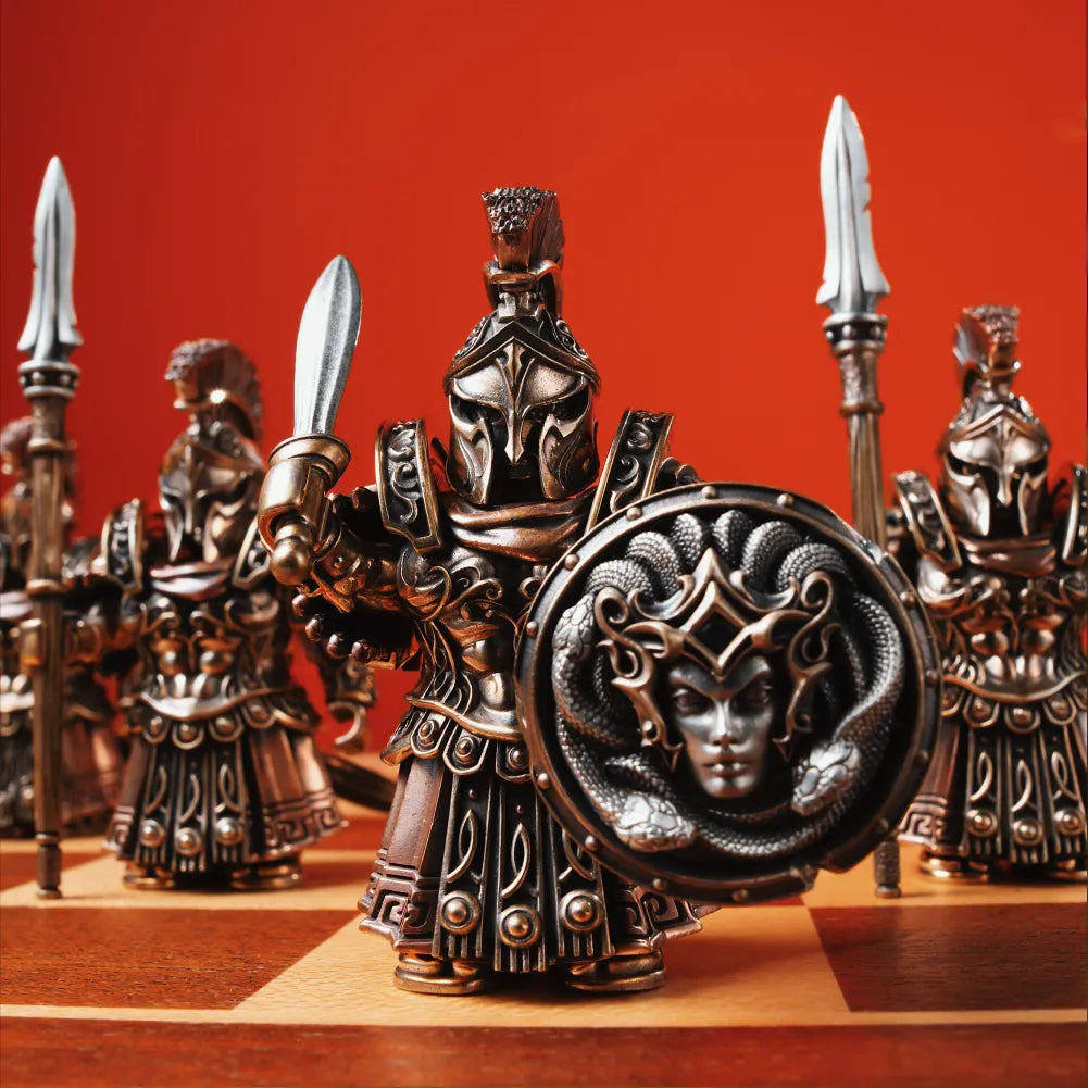 Spartan Warrior in Brass and Copper - detail view 13