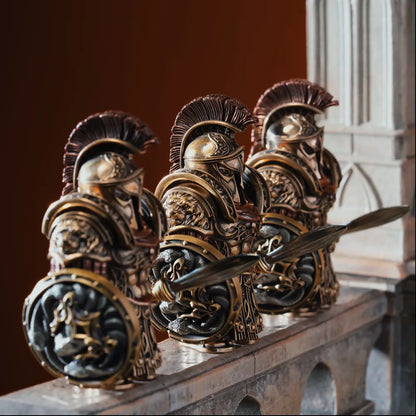 Spartan Warrior in Brass and Copper - detail view 14