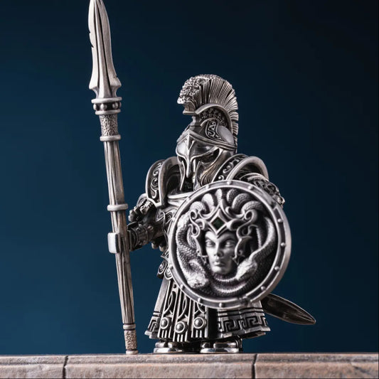 Spartan Warrior in Oxidized Silver - detail view 01