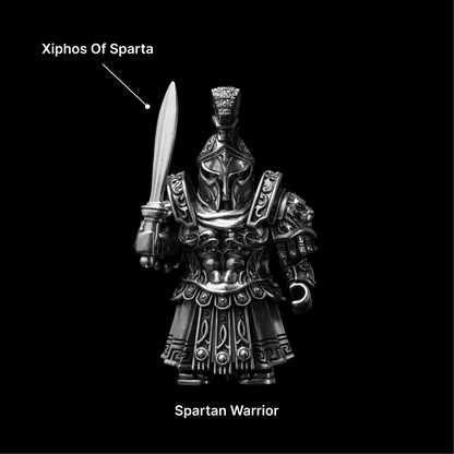 Spartan Warrior in Oxidized Silver - detail view 01