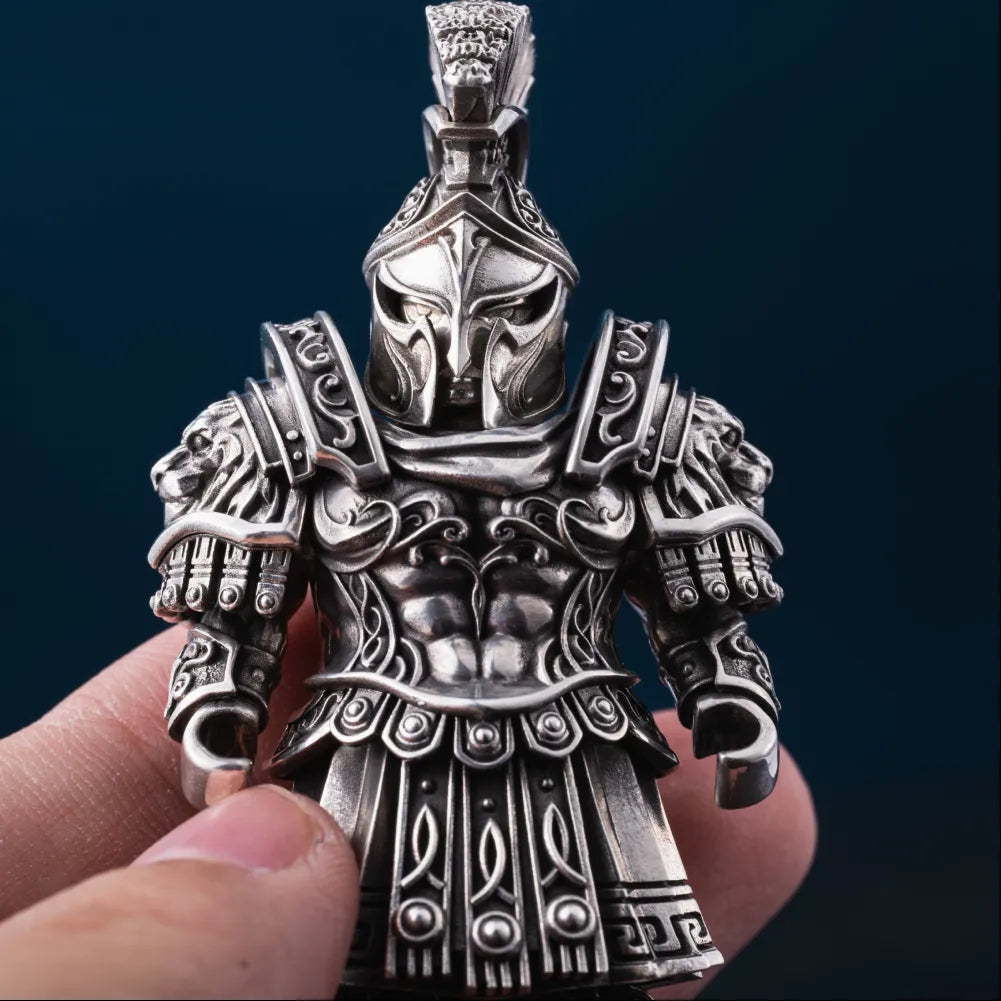 Spartan Warrior in Oxidized Silver - detail view 02