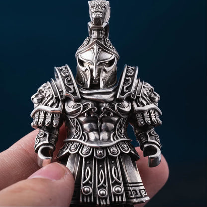 Spartan Warrior in Oxidized Silver - detail view 02