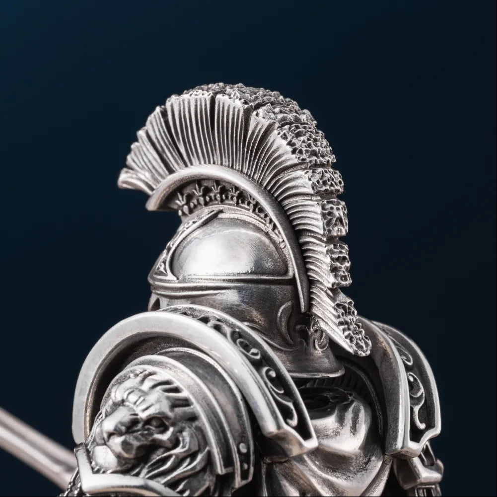 Spartan Warrior in Oxidized Silver - detail view 05