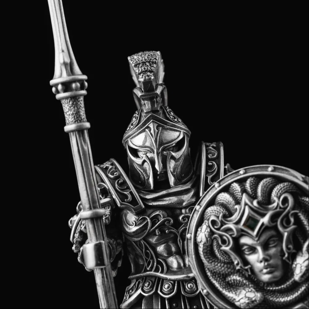Spartan Warrior in Oxidized Silver - detail view 06