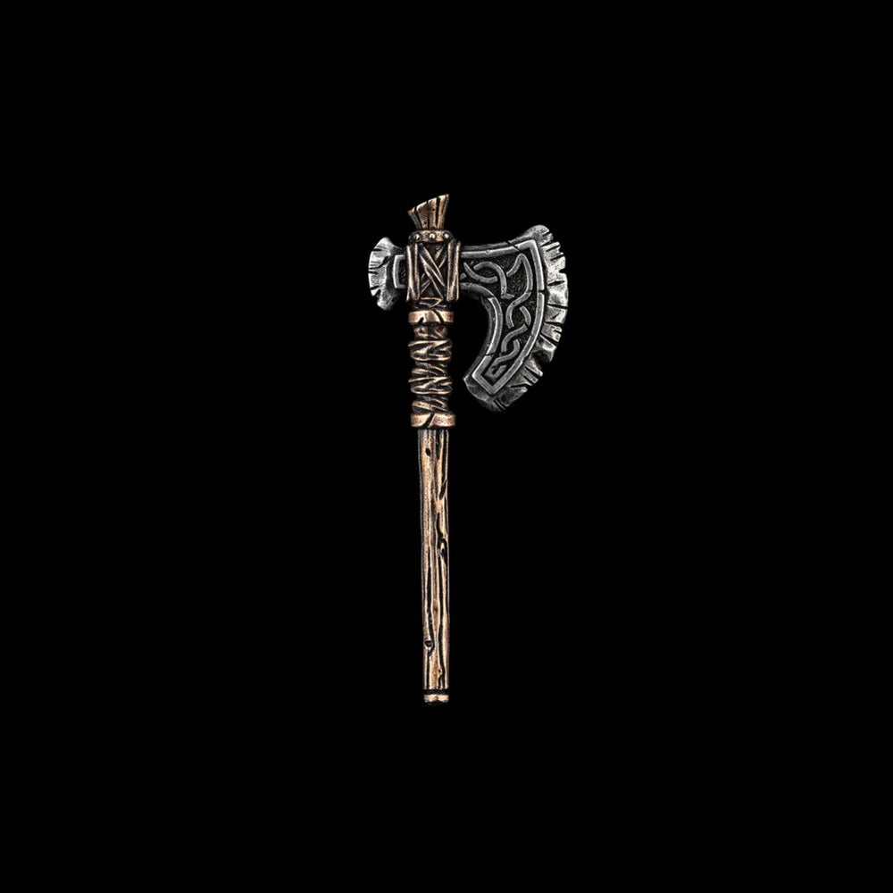 Stonefang Axe in Bronze and White Bronze - detail view 01