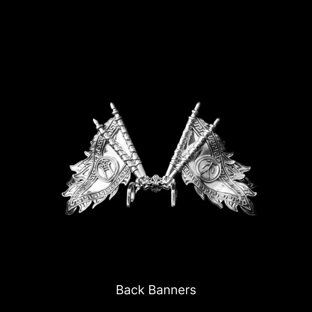 Wukong back banners against a black background