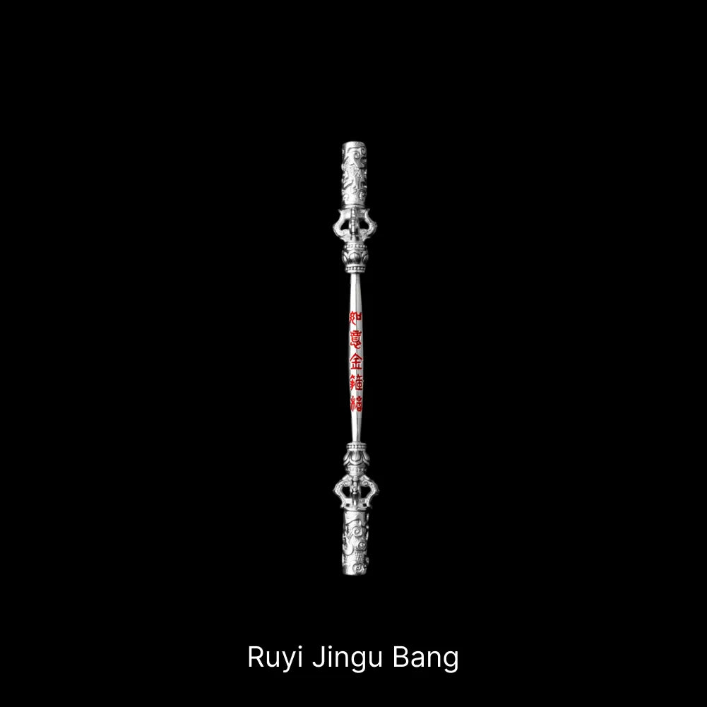 Ruyi Jingu Bang staff against a black background
