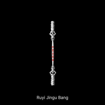 Ruyi Jingu Bang staff against a black background
