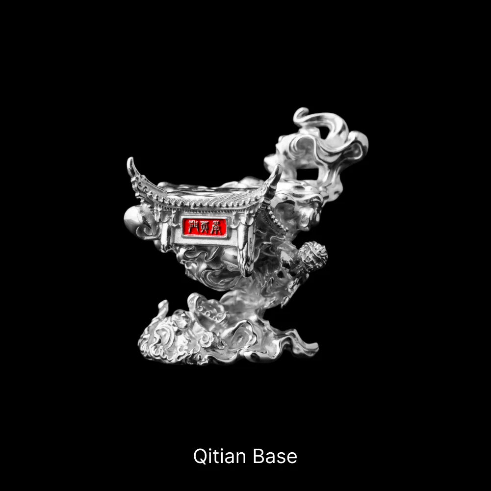 Qitian Base with sculpted cloud details against black