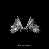 Wukong back banners against a black background